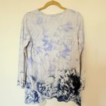 J. Jill Pure Jill Blue White Washed Floral Cotton Tunic Coastal Bliss Sz XSP Photo 2