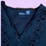 Erika Vintage 90s black crochet vest with a crochet boho vibe 🔥 Photo 1