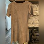 Paper Crane ‎ suede like polyester Khaki/mocha colored dress Photo 2