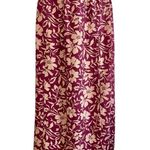 Patrons of Peace  Purple and Cream Floral Maxi Skirt Photo 0