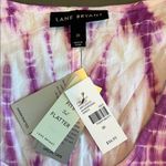 Lane Bryant Tie Dye Henley Tank Top Purple/White Size 20 NWT Photo 4
