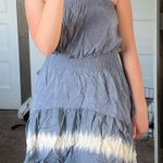 Strapless flowy dress Blue Size M Photo 0