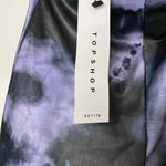 Topshop Womens Petite SZ 0 Flare Pants Black Purple Tie Dye High Rise Trousers Photo 4