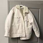 STAUD  x Wrangler Off-White Teddy Jacket Photo 2