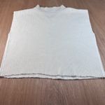 Sugar + Lips Cream Knit Sleeveless Sweater Vest M Ribbed V Photo 1