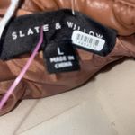 Slate + Willow Brown Quilted Faux Leather Shacket Jacket | Oversized Quiet Luxury Layer Photo 7