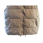 Puffer Vest Light Mauve Gray Oversized Zip Pockets Adjustable Women’s Sz S Photo 2