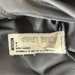Vintage Ashley Taylor‎ Gray Mini Slip Anti Static Anti Cling Lace Hem Side Slit Size M Photo 3