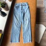 Cotton On Straight Stretch Light Wash Ripped Crop Denim Jeans Size 8 Blue Photo 3