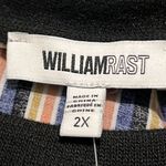 William Rast  sz 2X knit striped top ties in back long sleeve sweater jet black Photo 2