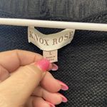 Knox Rose  black long sleeve waterfall sweater Crochet size large Photo 2