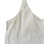 White Cropped Boxy Sporty Yoga Womens VNeck Tank Top Sz S Photo 4