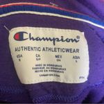 Champion Powerblend Hoodie Purple w Iridescent Metallic Big C Logo S Photo 5