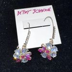 Betsey Johnson gold tone flower PALISADE LOST necklace And Earrings Set Photo 1