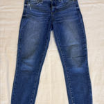 Paige Denim Blue Skinny Jeans Women’s 27 Raw Hem Stretch Mid Rise Photo 0