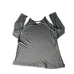 IRO Women Black Cold Shoulder Top Size XS Bherock Whipstitch Moto Blouse #G12-1 Photo 4