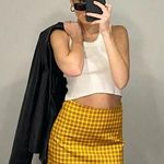 Urban Outfitters Gretchen Plaid Pelmet Mini Skirt in Yellow Photo 1