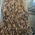 DO+BE  Animal Print Long Sleeve Dress - Brown and Cream Photo 7