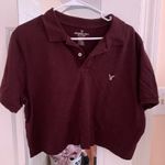 American Eagle Outfitters Cropped Polo Red Size L Photo 0