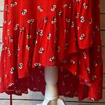 Billabong Dancing Till Dawn Red Floral Midi Wrap Skirt Size Medium Photo 7