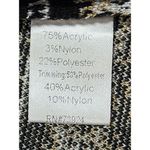 Misook Cardigan Duster Size Large Black Stripes Open Front Shimmer Work Dressy Photo 7