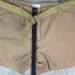 Bamboo Traders Shorts Womens 12 Brown Belted Palm Trees Beach Vacation Resort Photo 6