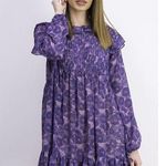 Free People These Dreams Babydoll Swing Long Sleeve Boho Mini Dress Size M. B-4 Photo 0