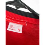 Halston | S | Top Blouse Short Sleeve Crewneck Tshirt Red Logo Designer Womens Photo 2