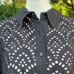 Sundress eyelet shirt dress bell sleeves Xs/small Black Photo 5