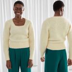 & Other Stories & OTHER STORIES Voluminous Sleeve Square Neck Sweater Top Alpaca And Wool Blend Photo 1