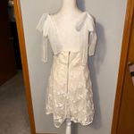 Prómesa PROMESA Lace Floral Tulle Overlay Dress Midi Formal Special Occasion Size L Photo 3