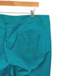 Talbots  Womens Flat Front Stretch High-Rise Pedal Pusher Pants Turquoise Size 18 Photo 3