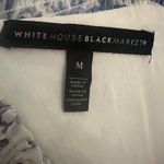 White House | Black Market WHBM Blue Floral Dress Size Medium Sleeveless Tiered Resort Romance Style Photo 9