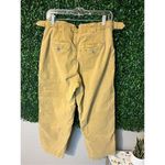 Anthropologie Pants Womens 28 Tan Khaki Cropped Buckle Waist Casual Bottoms Photo 3