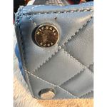 Michael Kors Quilted Blue Shoulder Bag With Chain Straps & MK Charm Photo 12