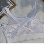 Nwt Jockey radiant sport bra stretched jersey mold mesh white L Large active Photo 5