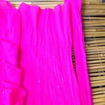 Elementz  M Pink Ruffled Sequined Top Photo 4