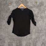 Veronica Beard  Waldorf T Shirt Ruched Short Sleeve Pima Cotton Womens Xs Photo 2