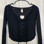 Free People NEW  Cecilia Henley Long Sleeve Top size XS NWT Photo 2