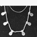 Source Unknown Casual Triple Layer Silver Tone Engraved Metal Disc Link Chain 28" Chic Necklace Photo 1