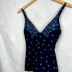 Seafolly  Sunflower Border V Neck Blue Floral Singlet‎ Tankini Size 4 NWOT Photo 4