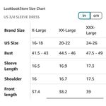 NEW Casual Crewneck Mesh Panel 3/4 Bell Sleeve Loose Tunic Dress 3X White Photo 3