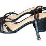 Schutz  Black Strappy Block Heel Sandals, size 7.5 Photo 0