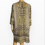 Fig and Flowers Floral Tunic Sz M Gold Size M Photo 4