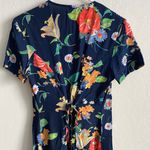 Vintage Maxi Floral Dress in Navy Blue Photo 3