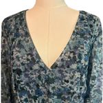 Oak & Trellis Dress NWT SZ XL Midi Oceanview Baby Doll Long Sleeve Sheer HOCO Blue Photo 2