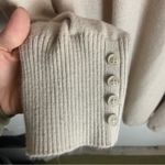 Verve Ami  1X Cardigan Open Front Neutral Kahki Tan Longlined Soft Cozy Pockets Photo 2