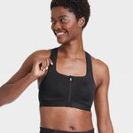 All In Motion  High Support Zip Front Sports Bra Black Photo 0
