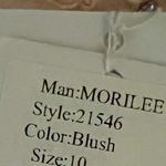 Mori Lee  Blush Gown Lace & Sequin Maxi Open-Back Dress Pink Size 10 New w/Tag Photo 13