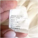 Elena Baldi 100% Silk Tunic Blouse Crochet Knit Hem Size Medium White Fairy Photo 6